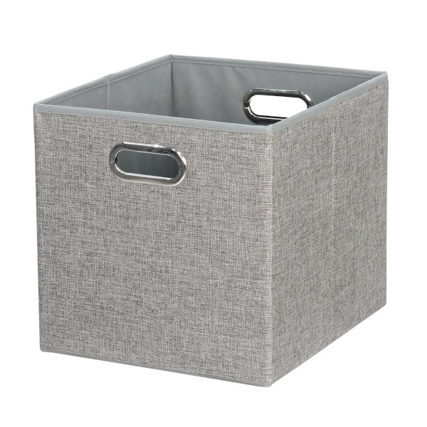 Cube Fabric Insert Woven Silver Homebase