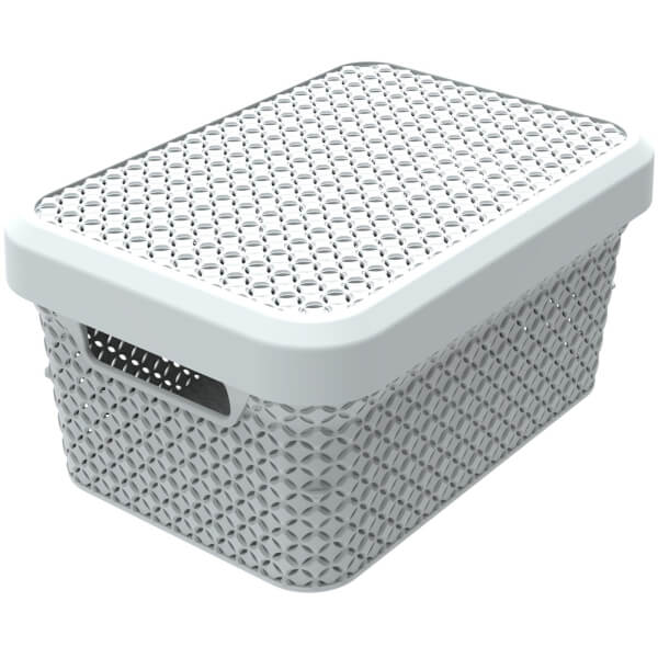 Ezy Storage Mode 5L Storage Basket with Lid Lily Homebase