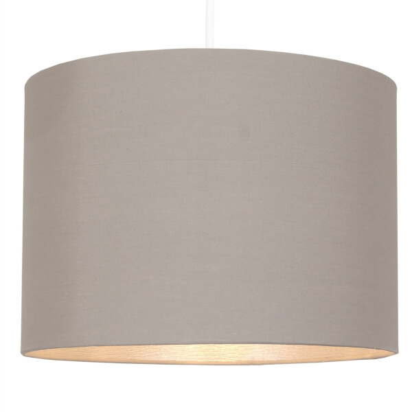 Clark Lamp Shade Grey with Silver Inner 40cm Homebase