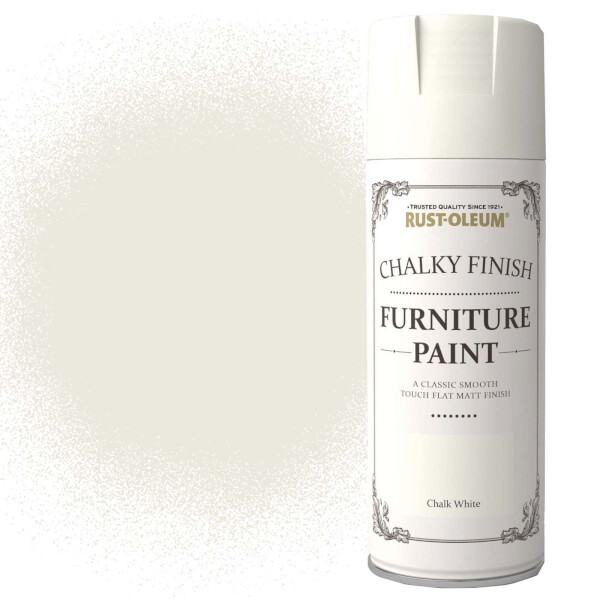 RustOleum Furniture Spray Paint Chalk White 400ml Homebase