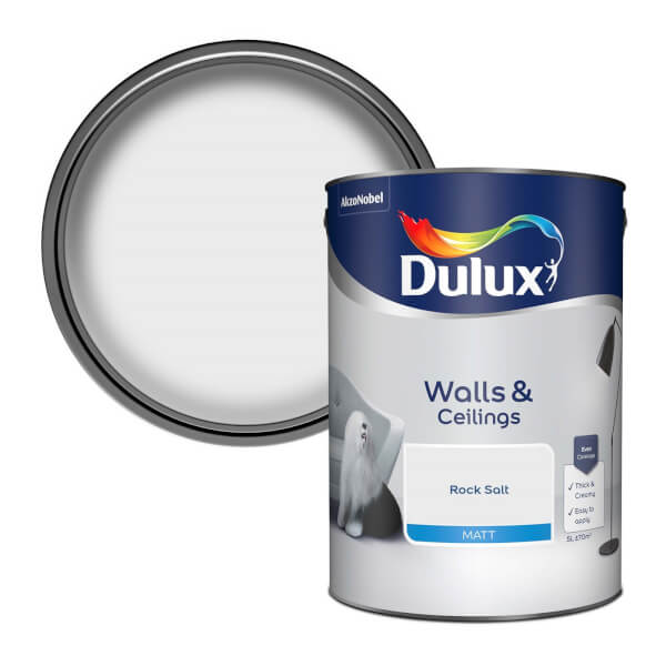 Dulux Standard Rock Salt Matt Emulsion Paint 5L Homebase