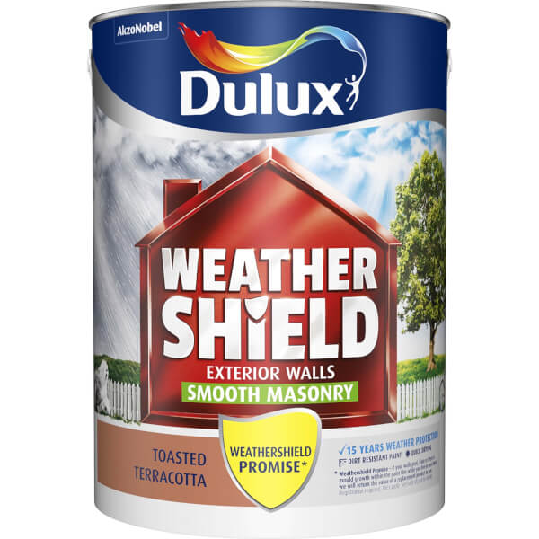 Dulux Weathershield Masonry Paint Toasted Terracotta 5L Homebase