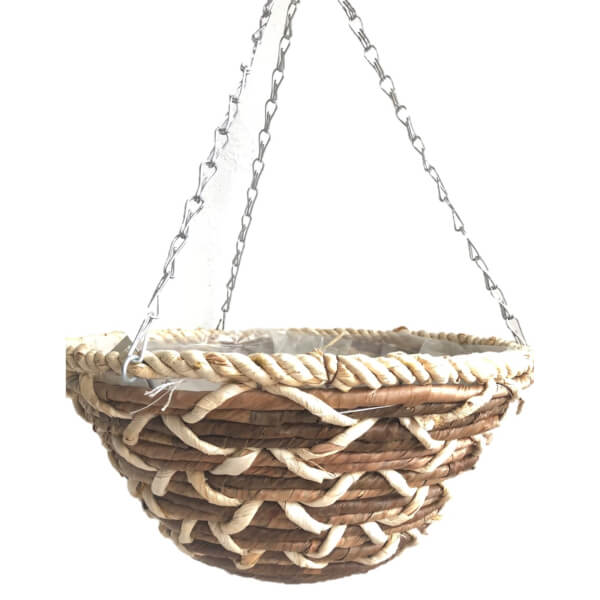 Banana Braid Hanging Basket 35cm Homebase