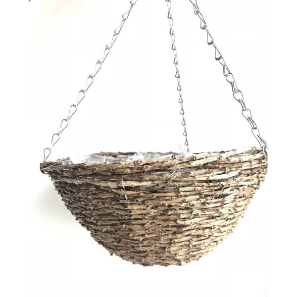 Hanging Basket Rattan 35cm Homebase