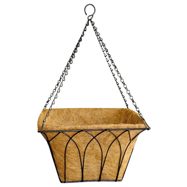 30cm Gothic Square Hanging Basket Homebase