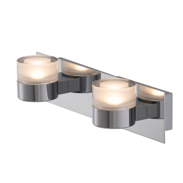 Luna 2 x 6w Bathroom Wall Light | Homebase