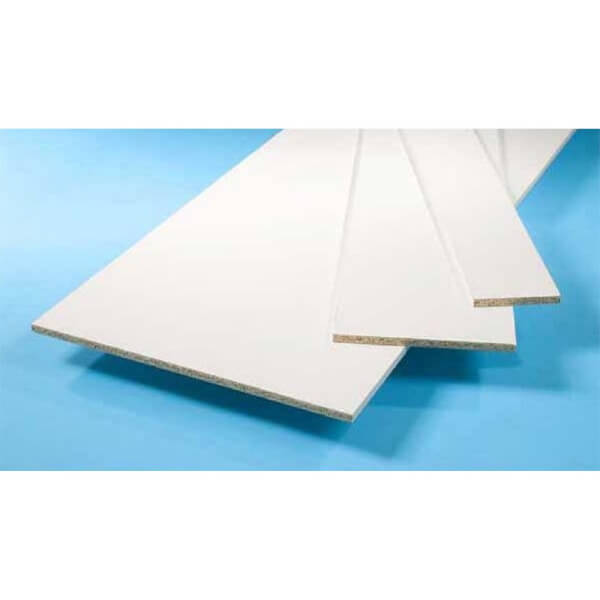 White Furniture Board 15 x 457 x 2440mm Homebase