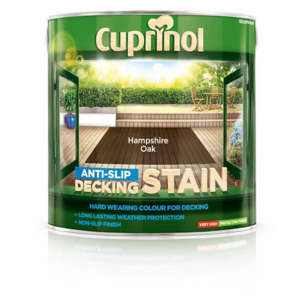 Cuprinol Anti Slip Decking Stain Hampshire Oak 2.5L Homebase