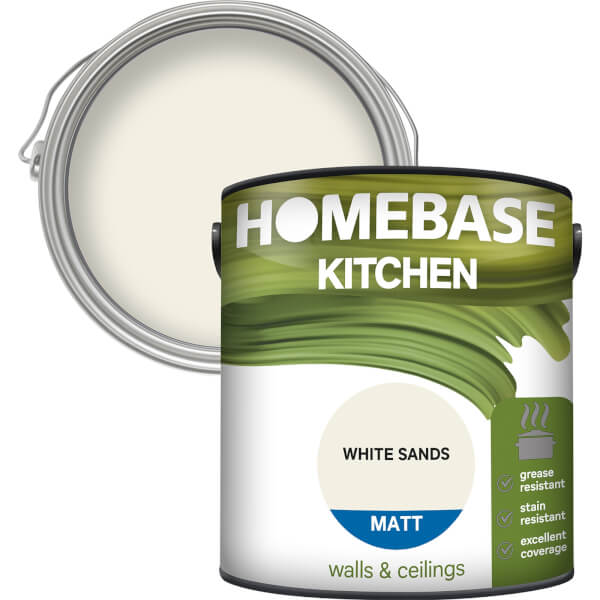 Homebase Kitchen Matt Paint White Sands 2.5L Homebase