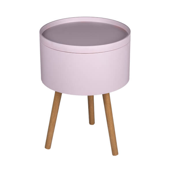 Storage Tray Side Table Blush Homebase