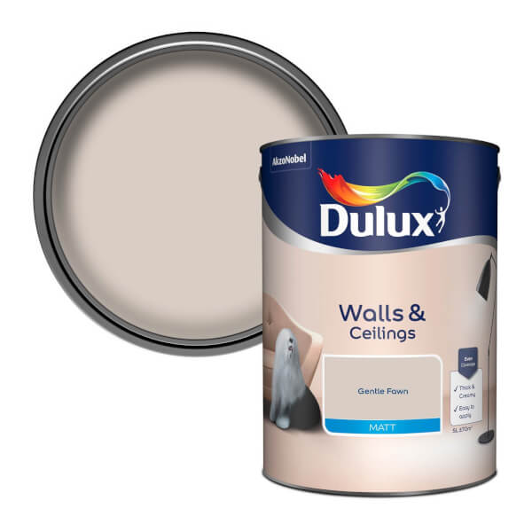 Dulux Gentle Fawn Matt Emulsion Paint 5L Homebase