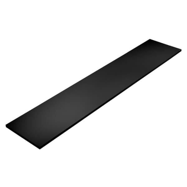 Timber Shelf Black 1200x250x16mm Homebase