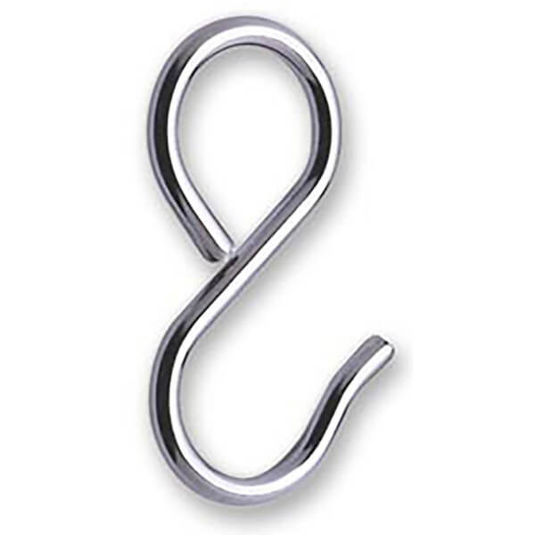 S Sliding Hooks Chrome Plated 25mm Homebase