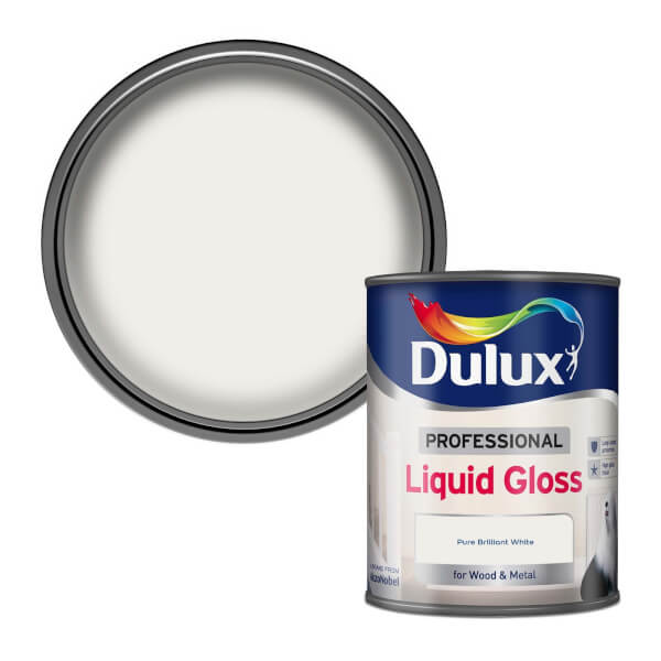 Dulux Brilliant White Liquid Gloss Paint 750ml Homebase