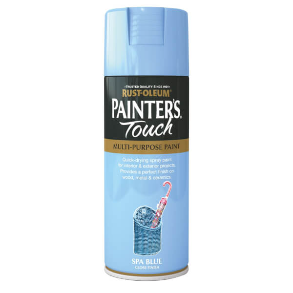 RustOleum Gloss Spray Paint Spa Blue 400ml Homebase