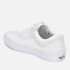 vans old skool trainer in white faux leather