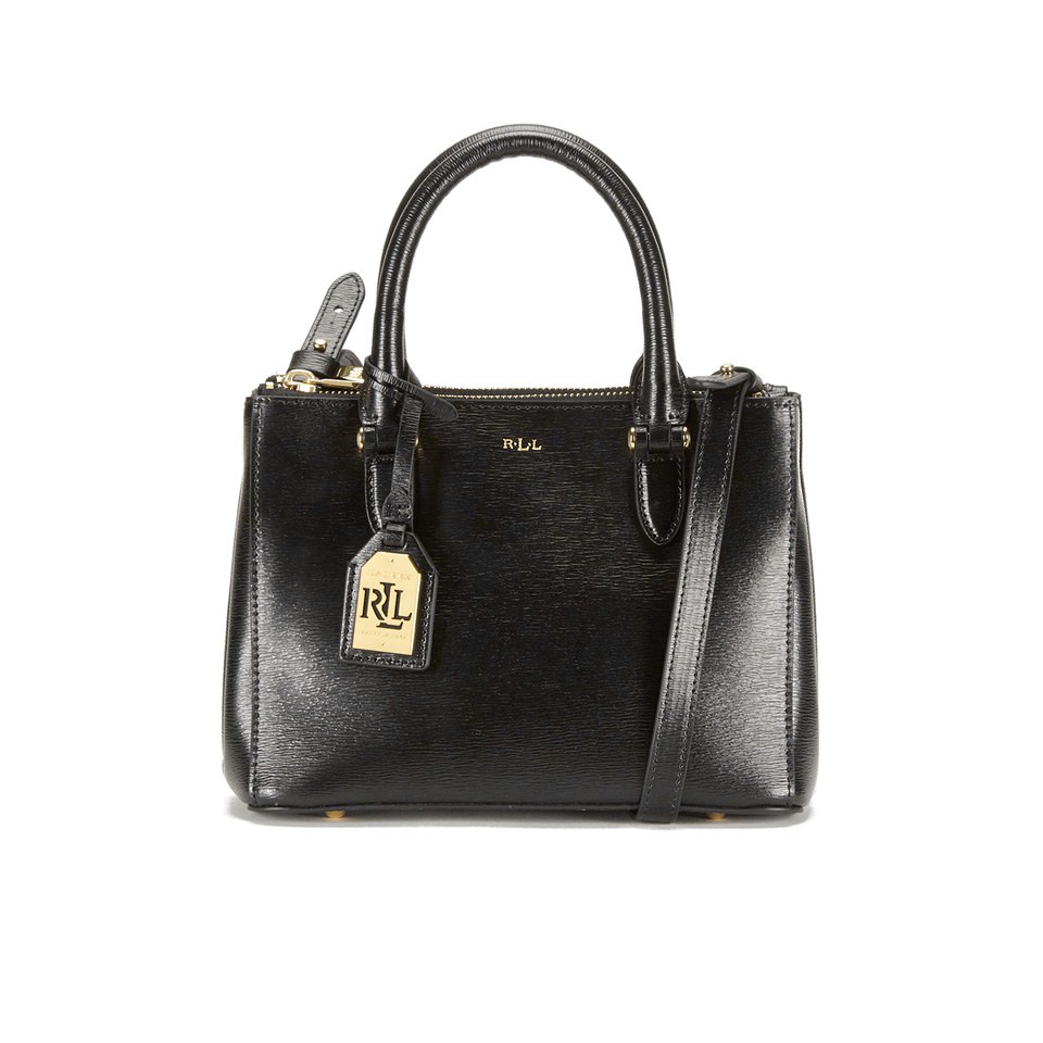 lauren ralph lauren newbury double zip satchel black
