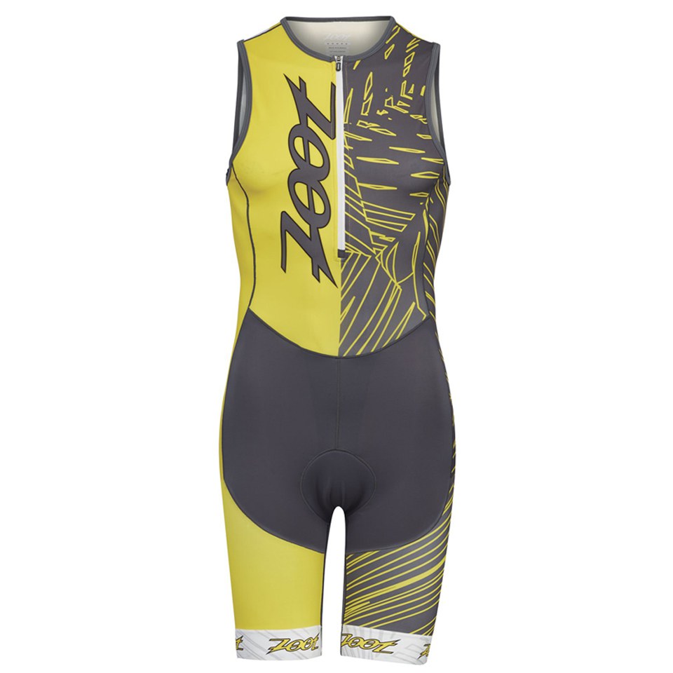 Zoot Performance Tri Team Racesuit Pewter/Yellow ProBikeKit UK
