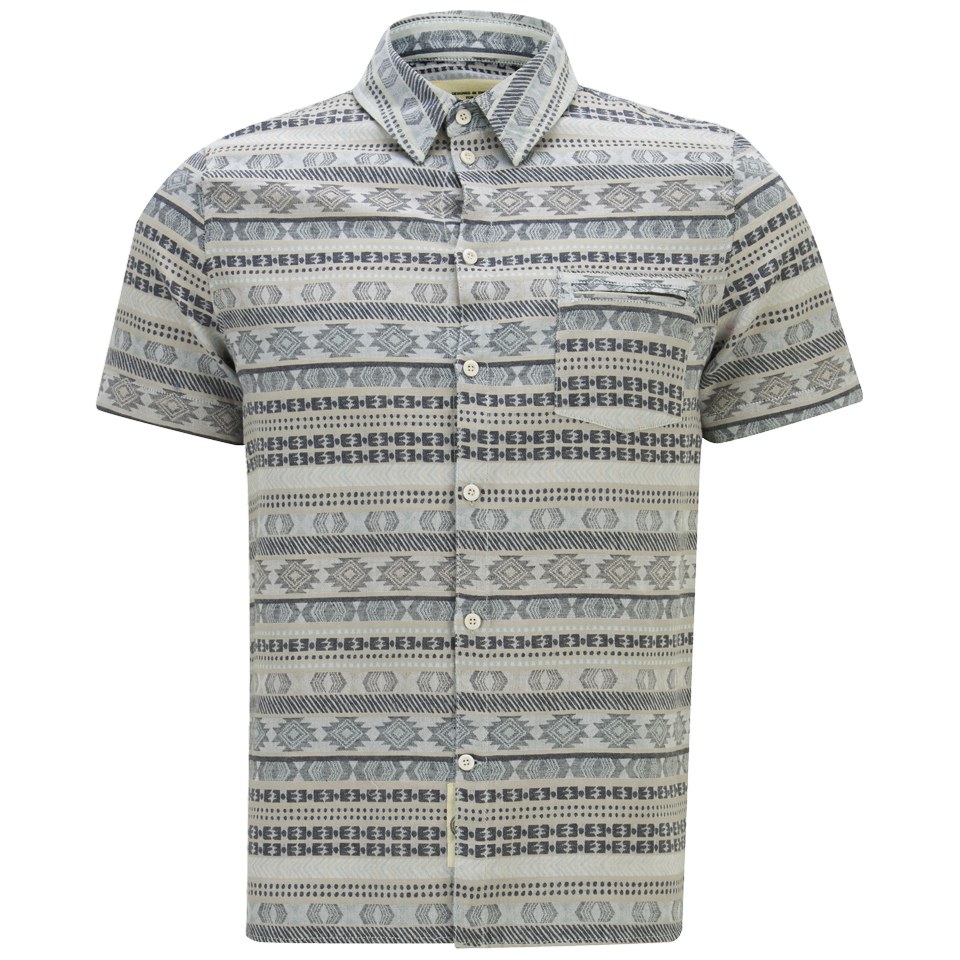Native Youth Men's Tapestry Jaquard Shirt Blue Mens Clothing