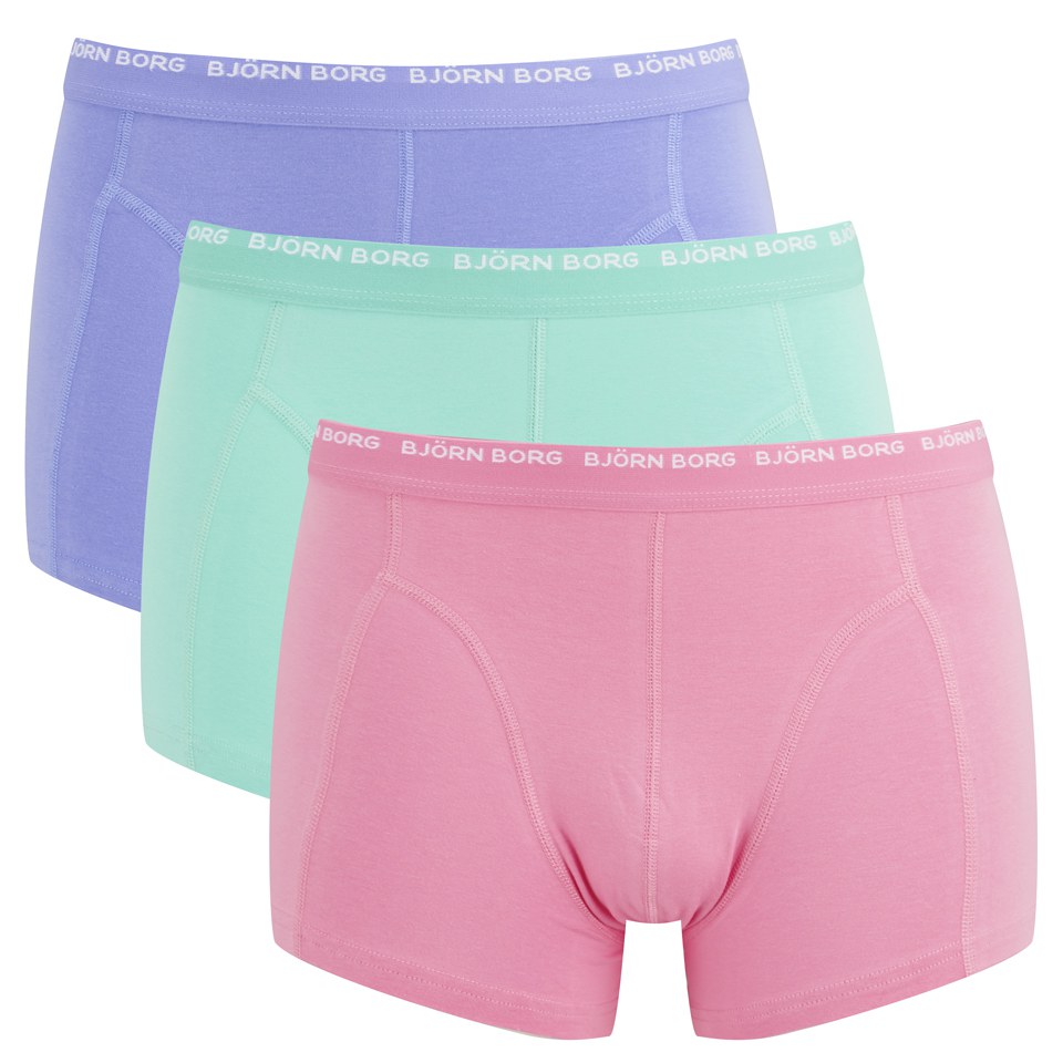 Bjorn Borg Men's 3 Pack Boxer Shorts - Sachet Pink Mens Underwear ...