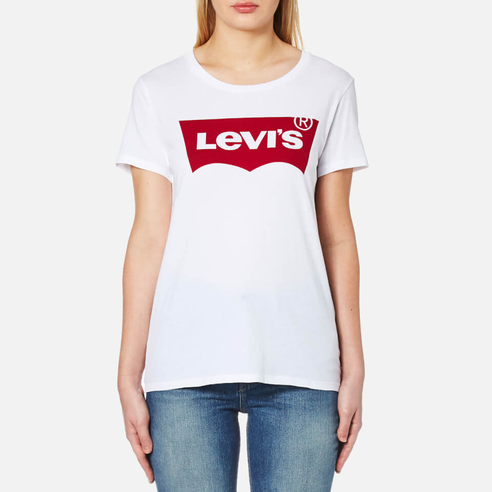  Levi s  Women s  Perfect Logo T  Shirt  White Womens 