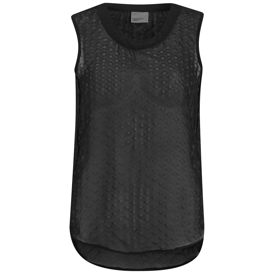 Vero Moda Women's Halo Sleeveless Blouse Black Womens Clothing