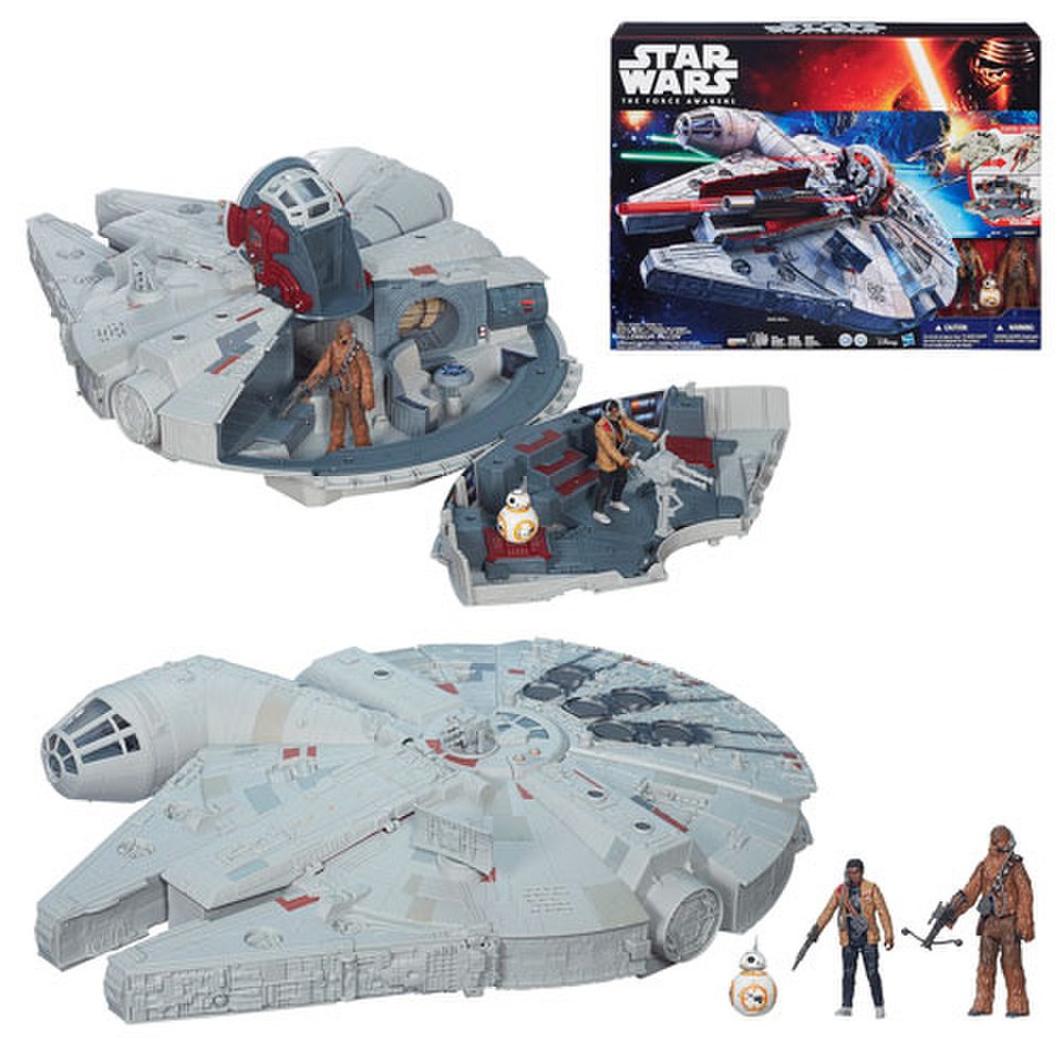 Star Wars The Force Awakens Millennium Falcon With Figures 4 Inch