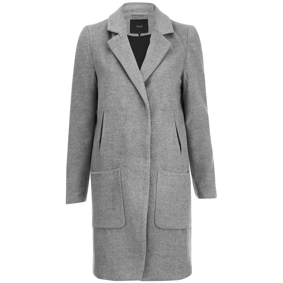 Y.A.S. Women's Monday Coat - Light Grey Melange Womens Clothing ...