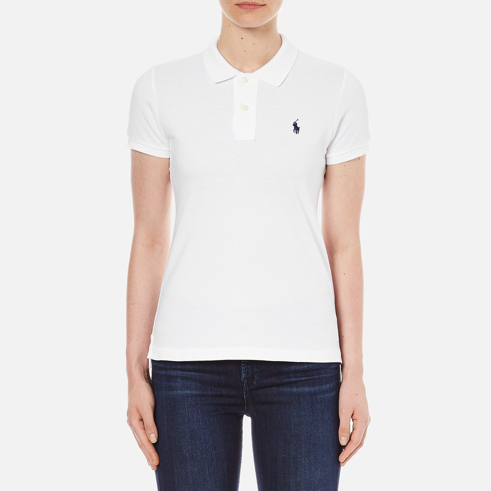Polo Ralph Lauren Women's Skinny Fit Polo Shirt - White - Free UK ...