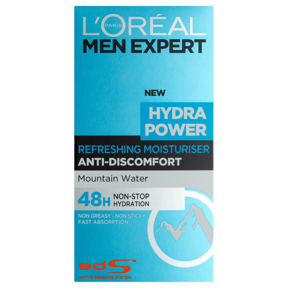 L Oreal Paris Men Expert Hydra Power Refreshing Moisturiser 50ml Lookfantastic Loreal men expert 24h hyd. l oreal paris men expert hydra power refreshing moisturiser 50ml