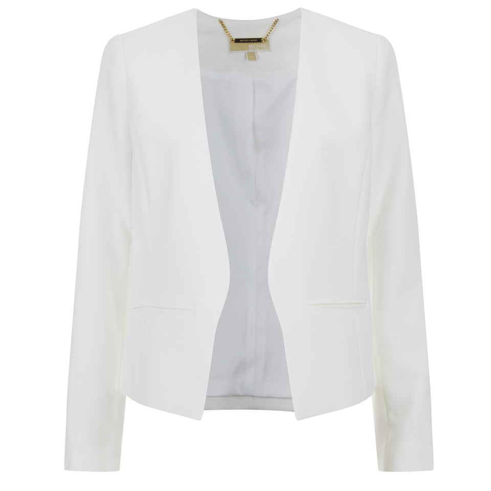 MICHAEL MICHAEL KORS Women's Minimal Besom Jacket - White - Free UK ...