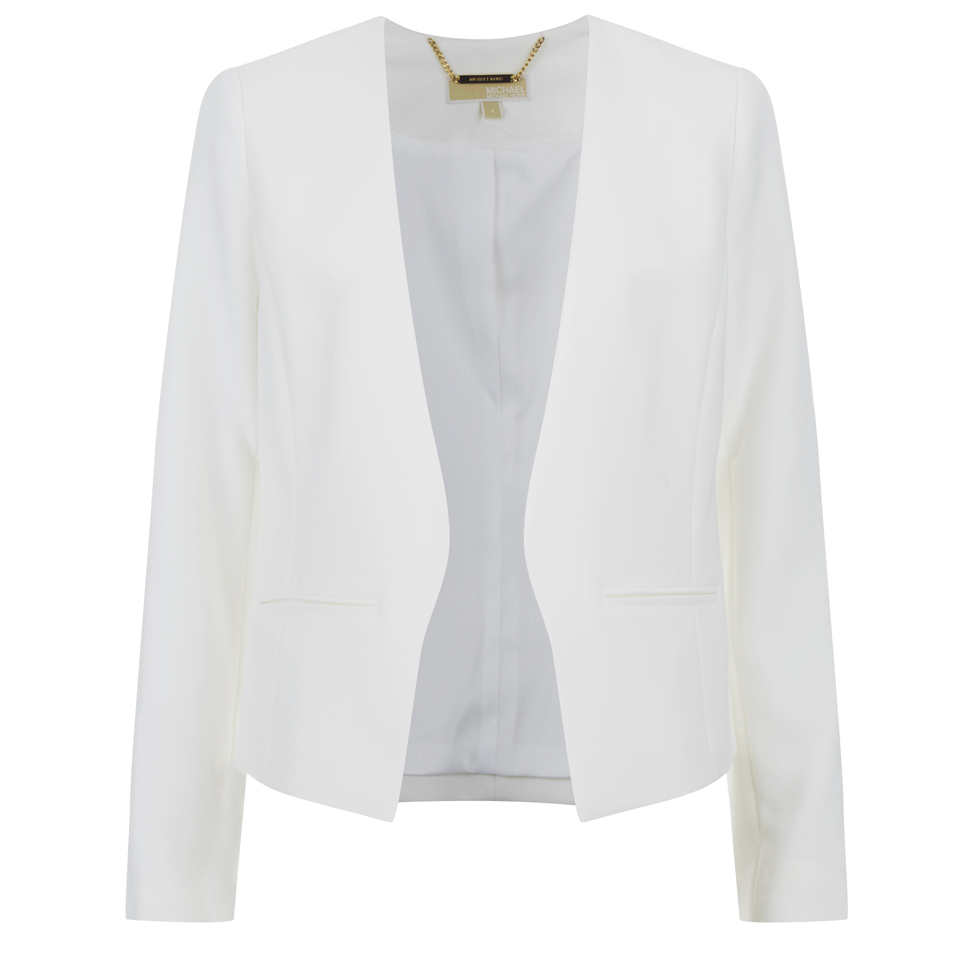 MICHAEL MICHAEL KORS Women's Minimal Besom Jacket White Free UK