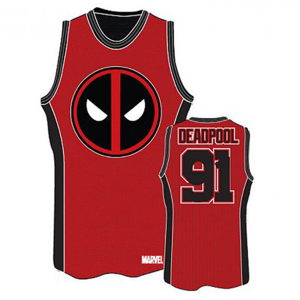Marvel Deadpool Basketball Jersey TShirt Merchandise Zavvi