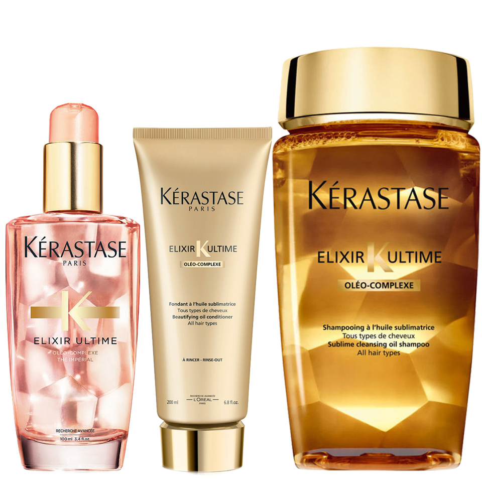 Kérastase Elixir Ultime Trio Shampoing et fondant a l  Kérastase Elixir Ultime Trio Shampoing et fondant a l