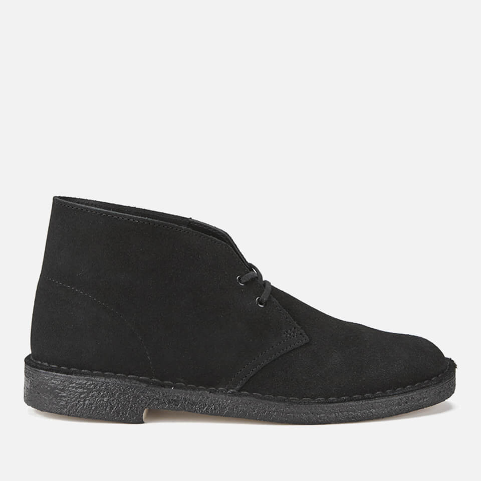 desert clarks black suede price