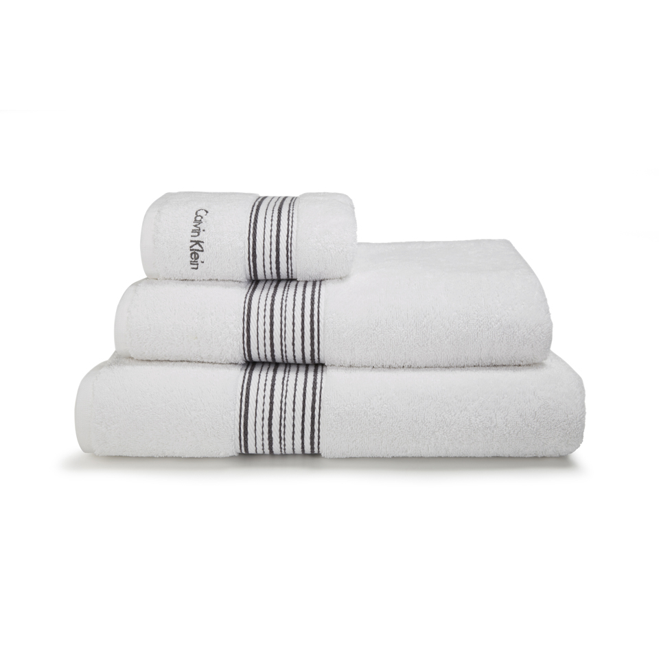 Calvin Klein Riviera Towel Range - White | TheHut.com