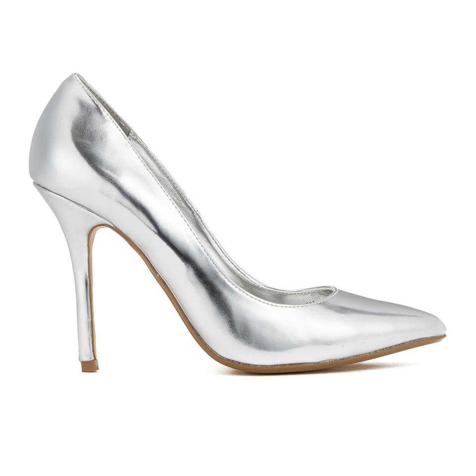 Dune Women's Burst Metallic Court Shoes - Silver Womens Footwear ...