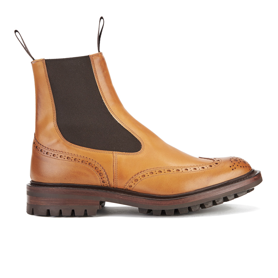 Tricker's Men's Henry Leather Commando Sole Chelsea Boots - Tan - Free ...