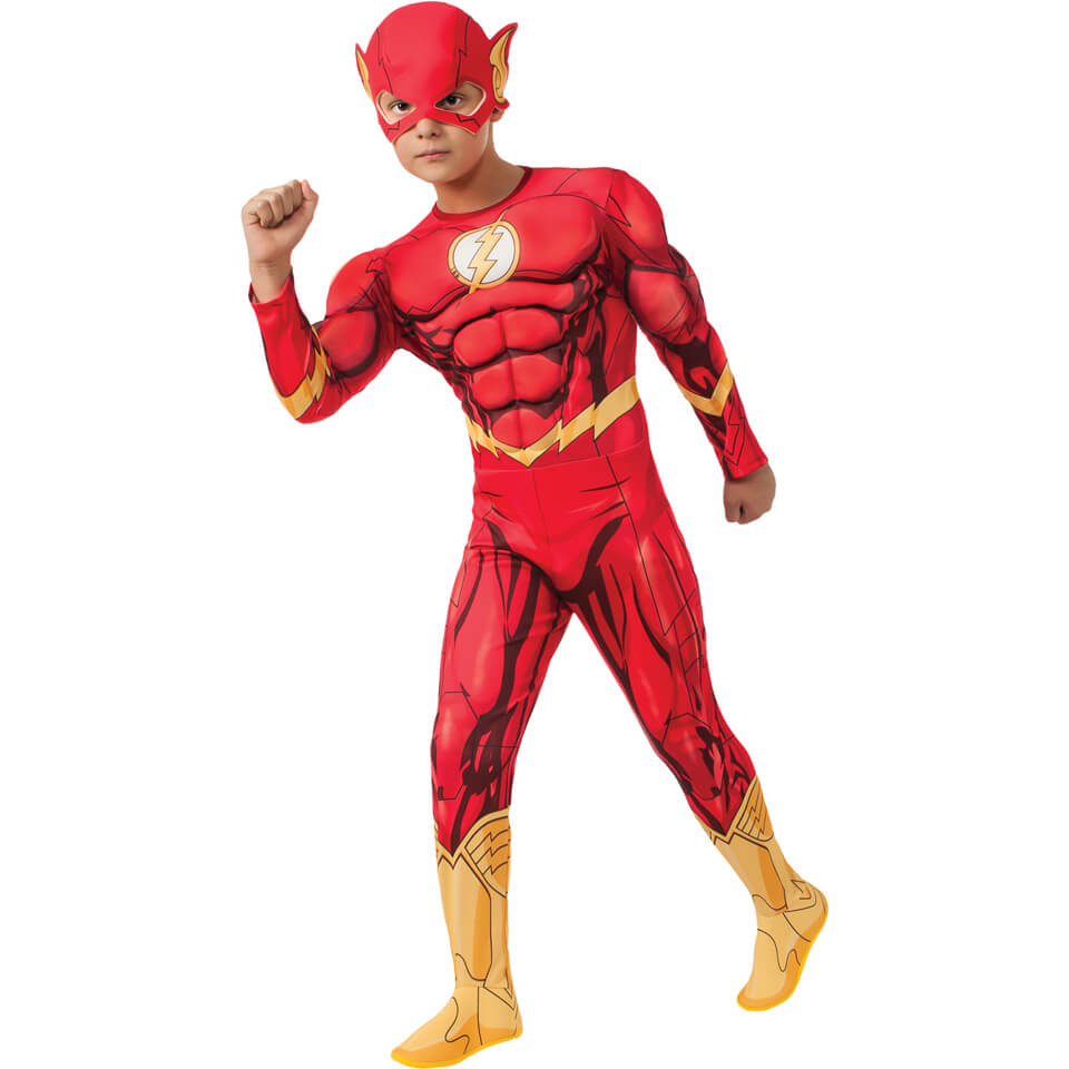 DC Comics Boys' Deluxe The Flash Fancy Dress Clothing