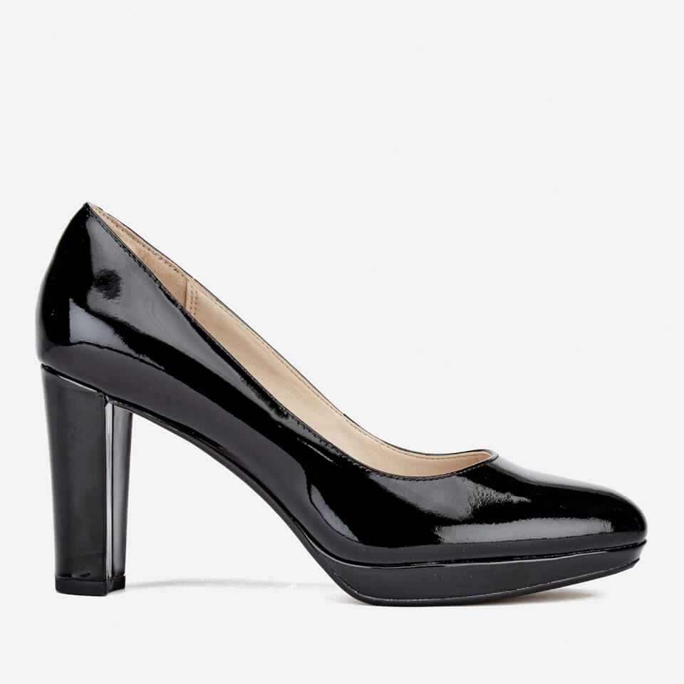 Clarks Women's Kendra Sienna Patent Platform Court Shoes - Black Womens ...