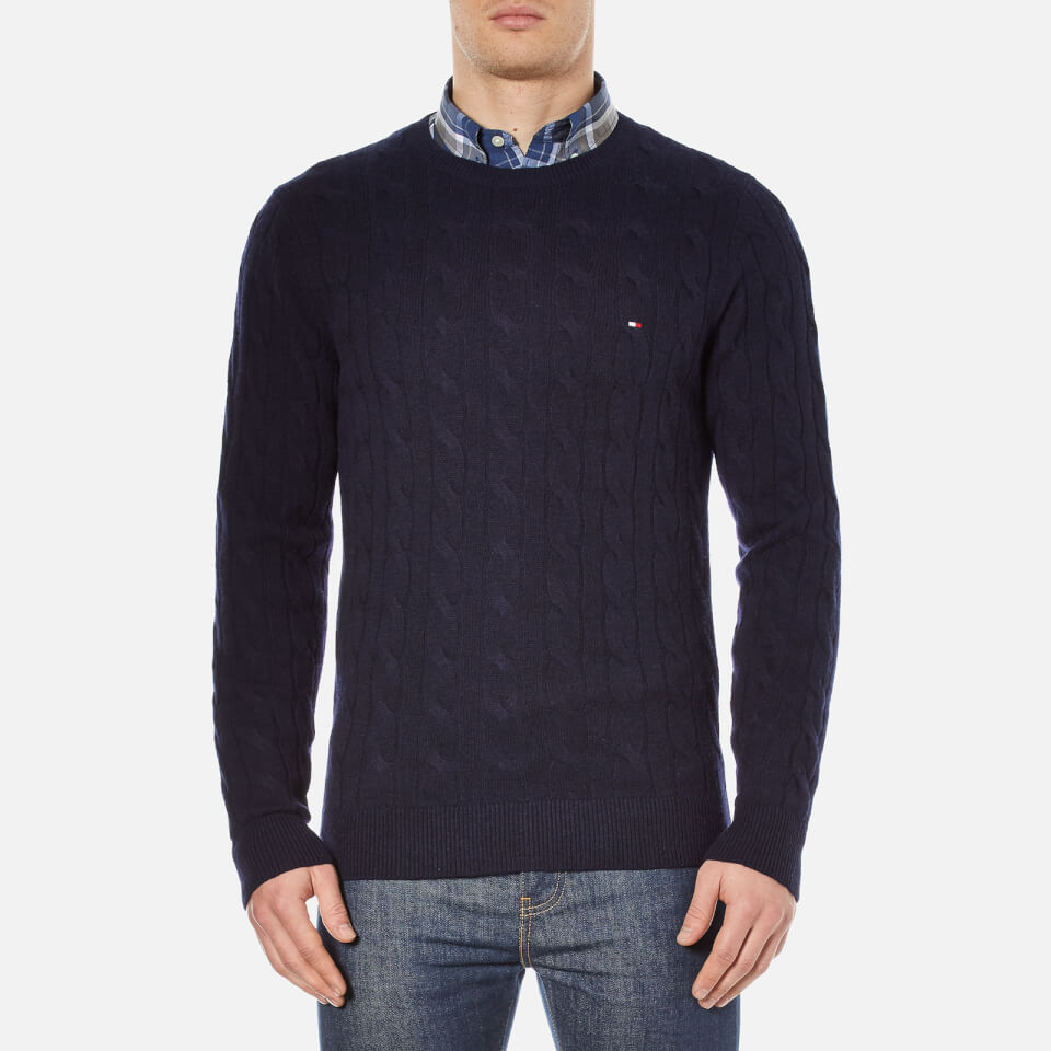 tommy hilfiger cable knit sweater mens