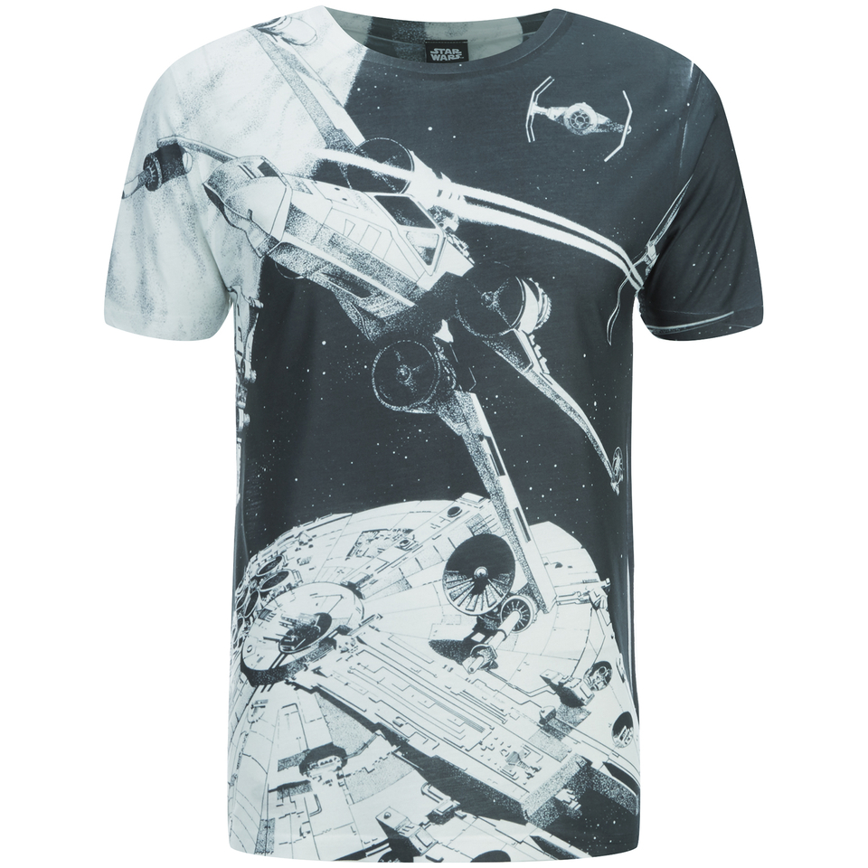 Star Wars Men's Space Battle T-Shirt - Black Merchandise ...
