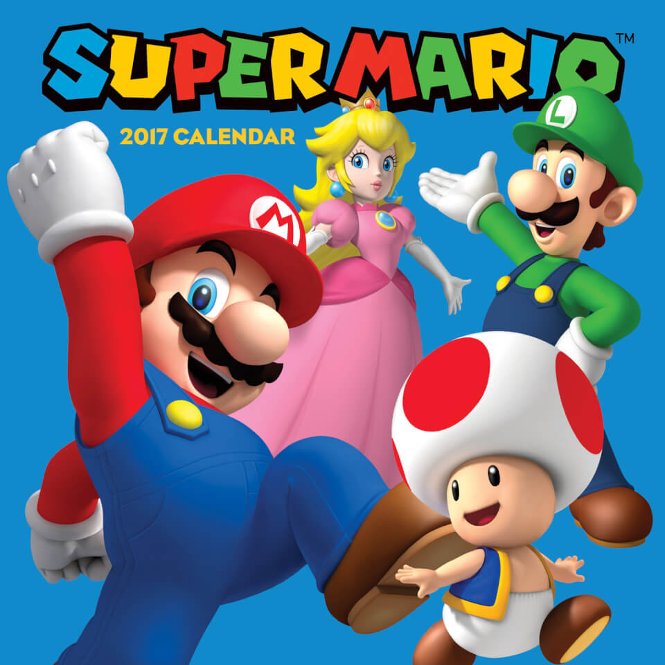 Super Mario Bros. Calendar 2017 Nintendo Official UK Store