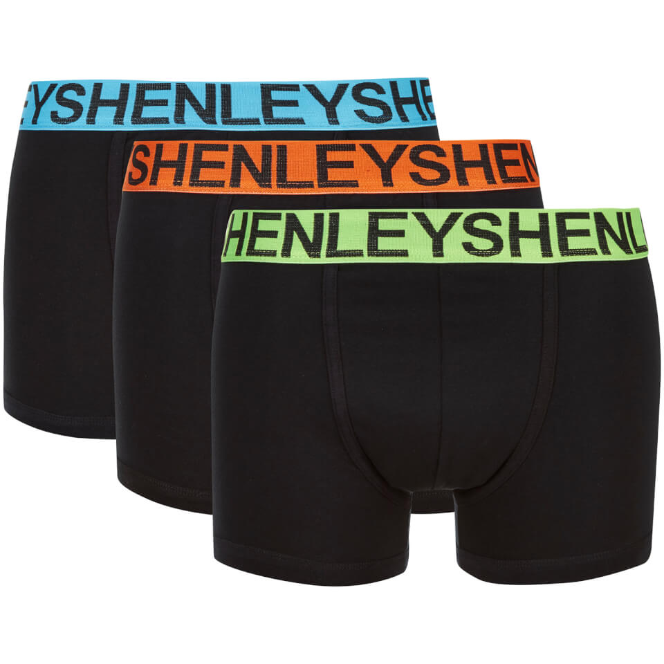 Henleys Men's 3 Pack Boxers Black Mens Underwear Zavvi UK