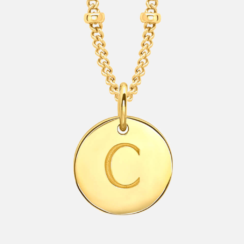 Missoma Women's Initial Charm Necklace - C - Gold