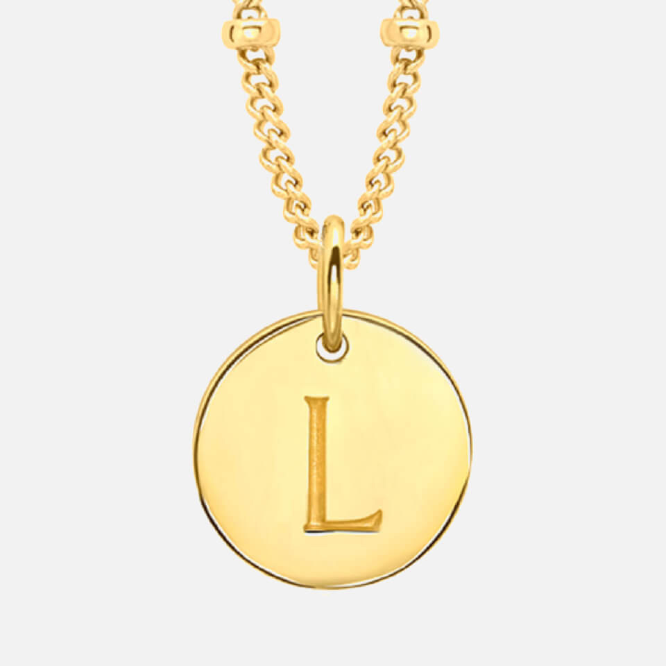 Missoma Women's Initial Charm Necklace L Gold