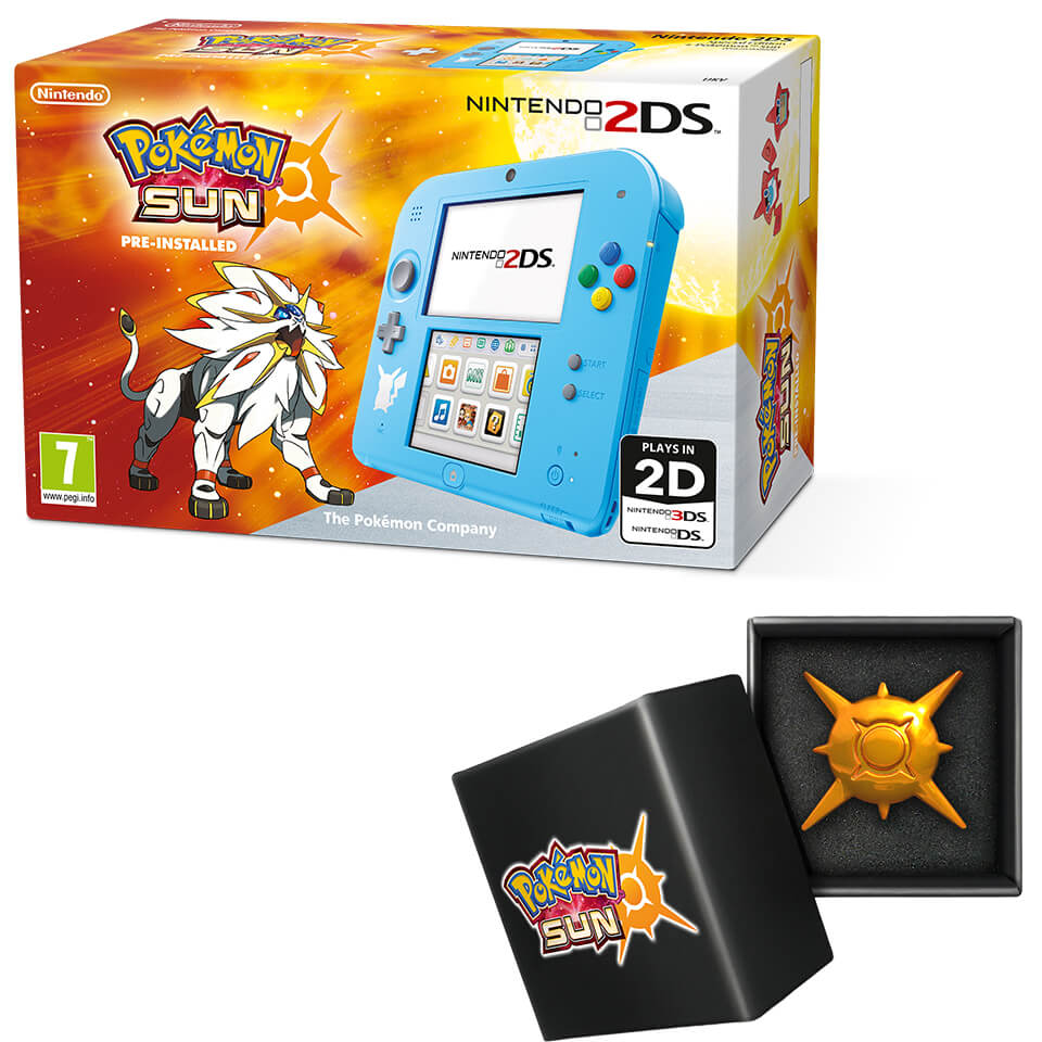 Nintendo 2DS Special Edition Pokémon Sun + Pin Nintendo Official UK