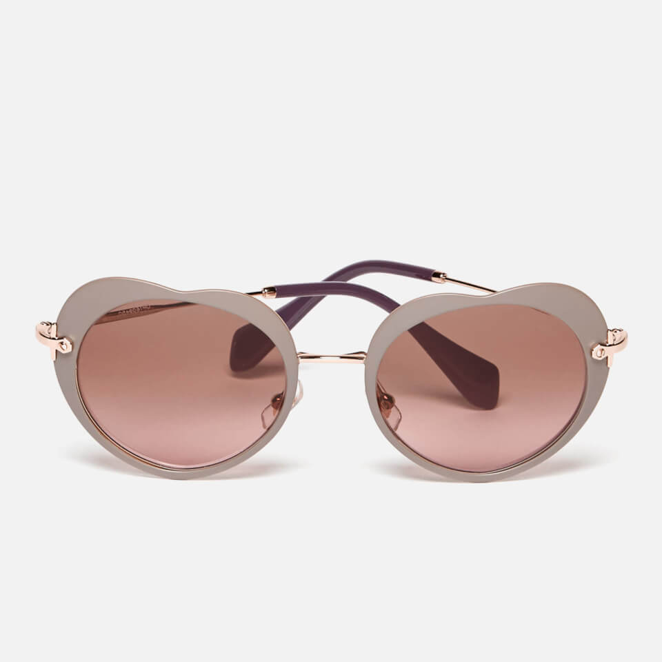 Miu Miu Women's Heart Sunglasses Matte Beige