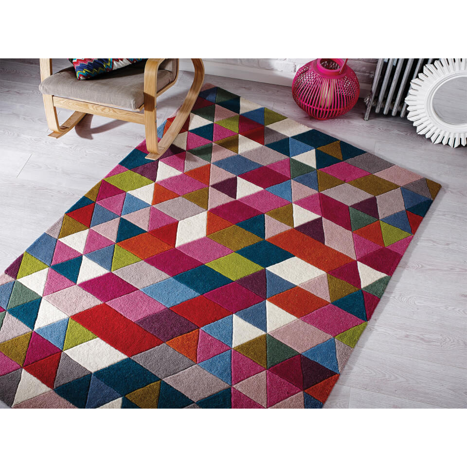 Flair Illusion Prism Rug Pink/Multi IWOOT