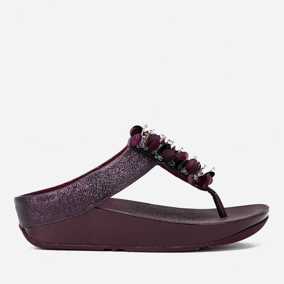 FitFlop Women's Boogaloo ToePost Sandals Deep Plum Womens Footwear